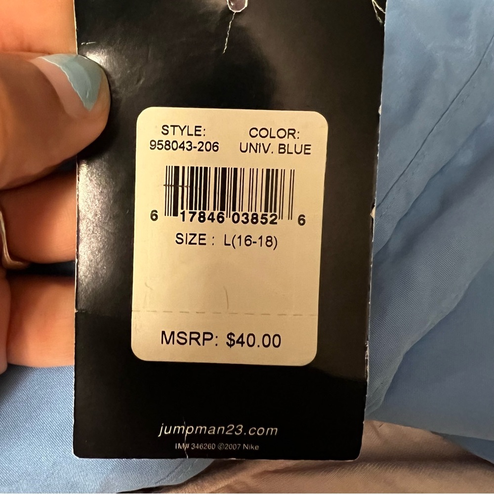 NWT Y2K Jordan Youth Baby Blue Pants - Picture 7 of 7